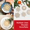 Unfinished Wooden Snowflakes Ornaments, 36Pcs Christmas Tree Hanging Decoration Wood Cutouts DIY Craft Snowflake Shaped Embellishments Xmas Rustic Crafts with Twine (4 inch)